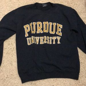 Black Purdue crew neck sweatshirt